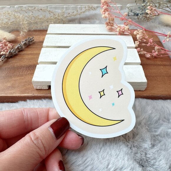 Crescent Moon Sticker | Made in British Columbia - Picture 1 of 1